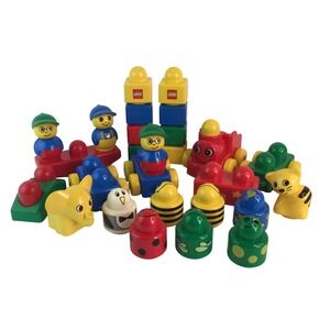 LEGO Duplo Primo Toddler Building Blocks Lot Multicolor Animals Figures Vehicles